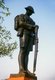 India: Bronze soldier guarding the Great War Memorial (1914 - 1918) near Eden Gardens, Kolkata (Calcutta), West Bengal
